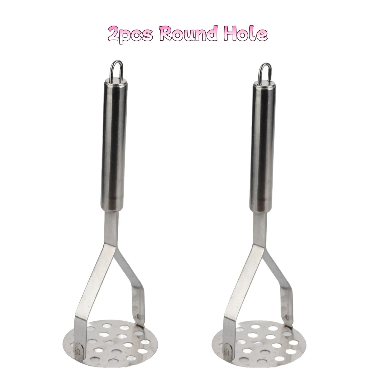 Handheld Stainless Steel Potato Masher & Vegetable Ricer - Durable Kitchen Food Crusher