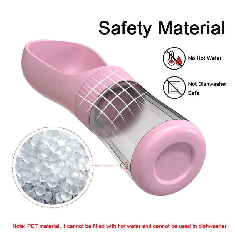 Portable 2-in-1 Dog Water Bottle with Food Container – Travel Pet Water Dispenser for Small to Large Dogs & Cats
