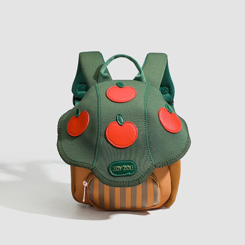 Cute Mushroom Apple Kids Backpack Pink Cartoon Mini Preschool School Bag for Toddlers Ages 3-6