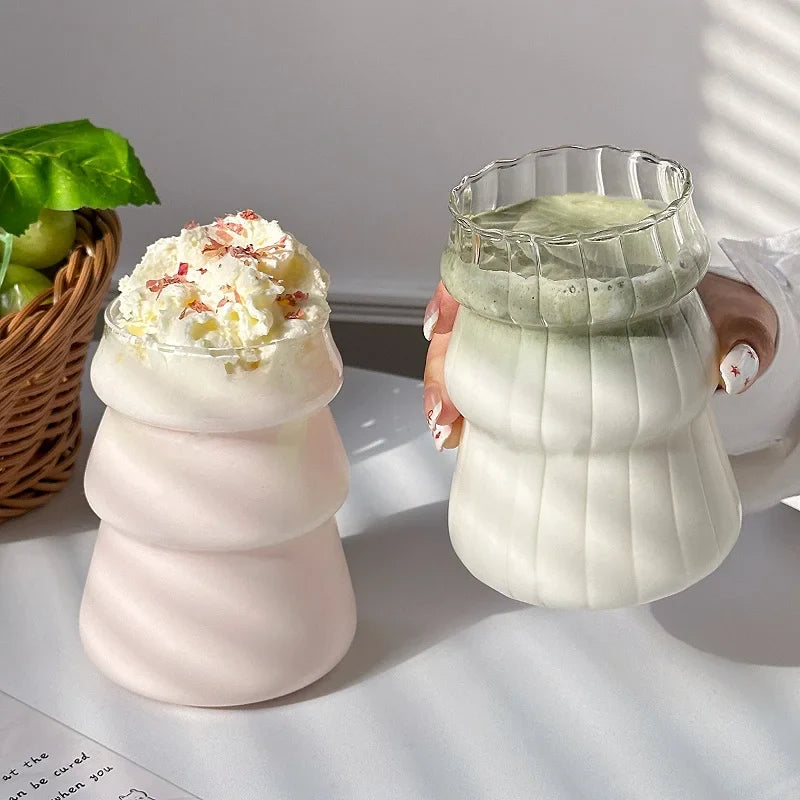 Clear Tall Glass Coffee Mug – Iced Coffee, Milk, Juice & Cocktail Drinkware