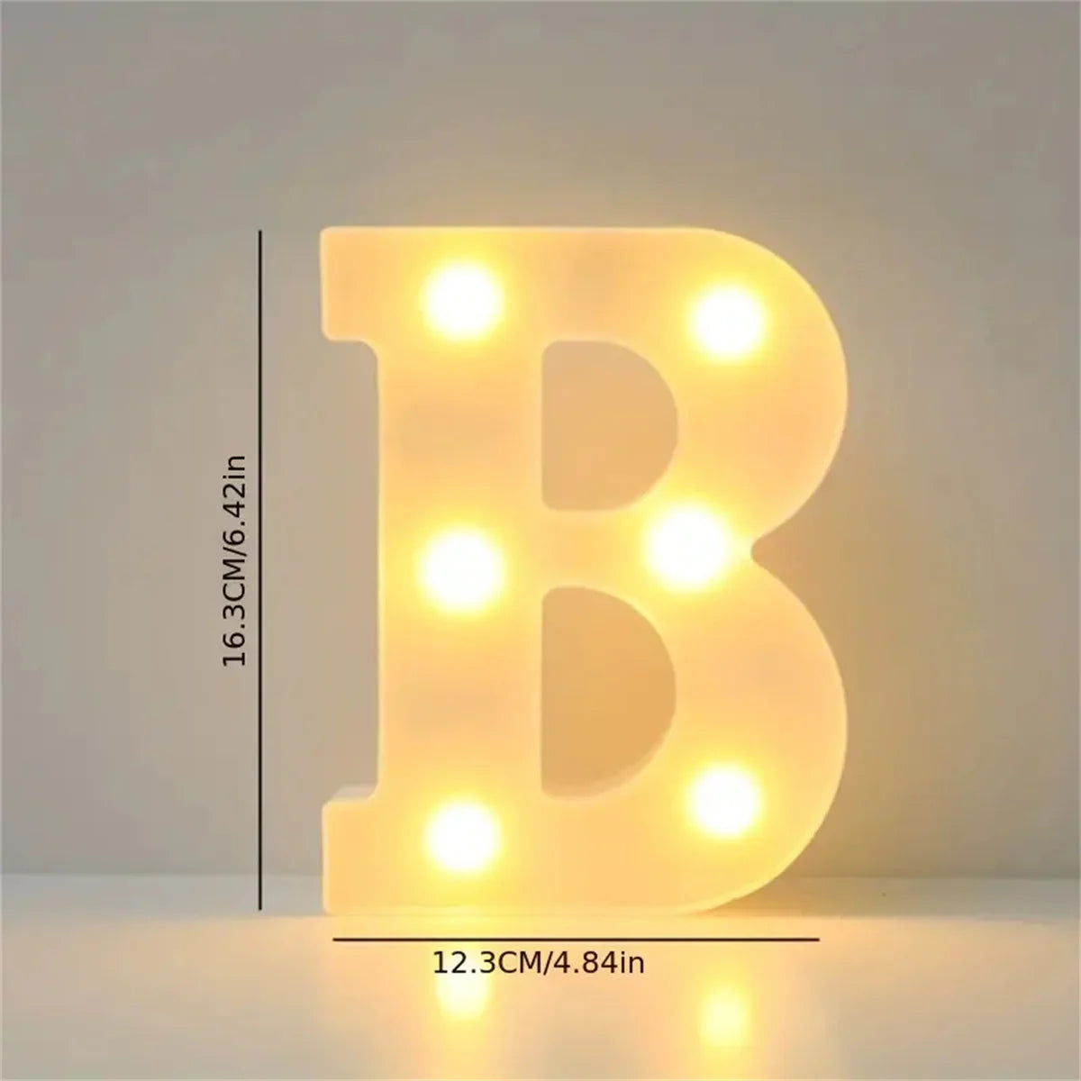 16cm (6.3 in) LED Marquee Letter & Number Light - Battery-Operated Night Lamp for Home, Wedding, Bar & Party Decor