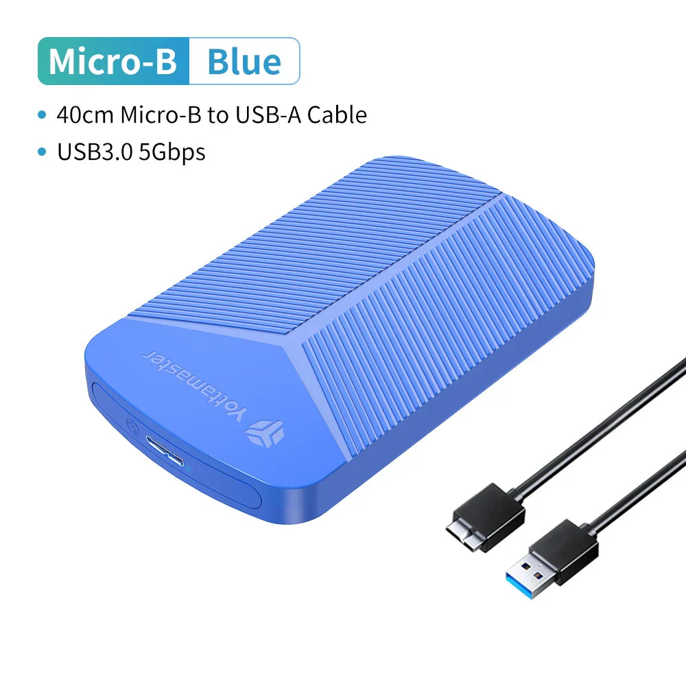 2.5-Inch SATA HDD/SSD Enclosure USB 3.0 UASP 6Gbps Adapter for Windows Mac Linux