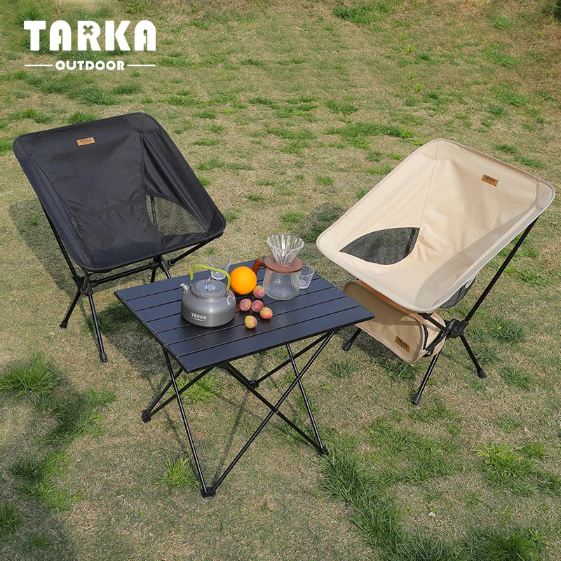 Ultralight Foldable Camping Chair – Portable Backpacking Moon Chair for Beach, Picnic & Fishing (900 g / 2.0 lb, 1-Pack)