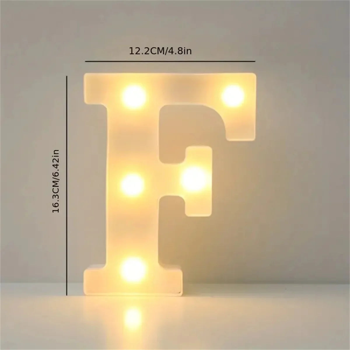 16cm (6.3 in) LED Marquee Letter & Number Light - Battery-Operated Night Lamp for Home, Wedding, Bar & Party Decor