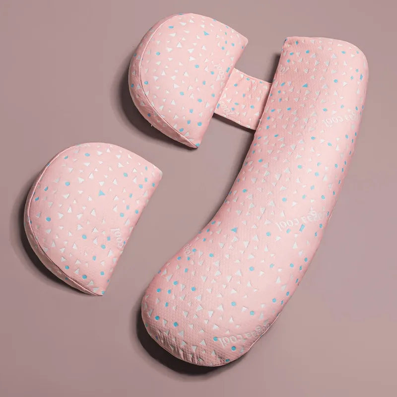 Multifunctional Pregnancy Pillow - Maternity Sleeping & Breastfeeding Support, Removable Washable Cover