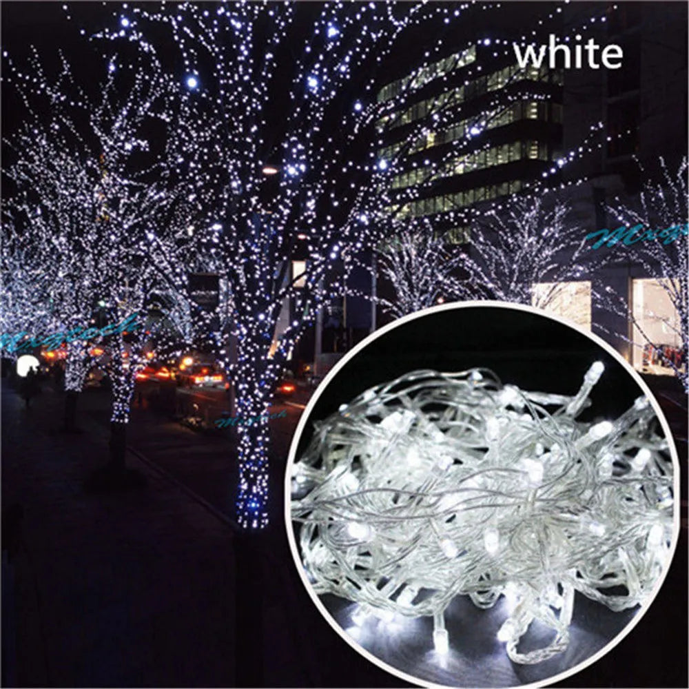LED Fairy String Lights 8-Mode Waterproof - Multi-Color & Warm White, 5m/10m/20m/30m/50m/100m (16/33/66/98/164/328 ft), 40–600 LEDs, AC Plug