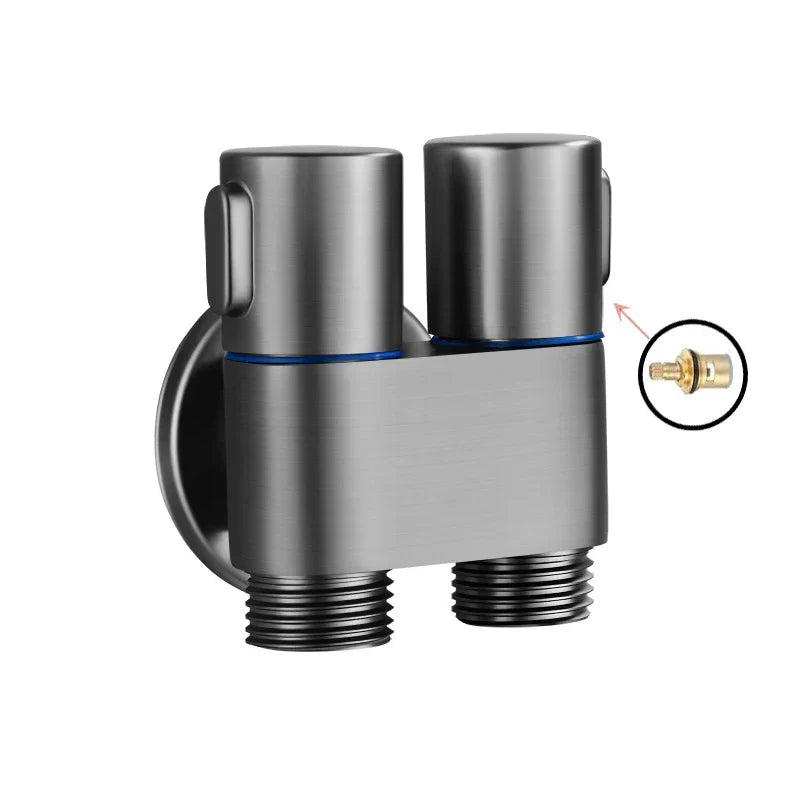Handheld Bidet Sprayer Set with Double-Outlet Angle Valve – Wall-Mount Toilet Shower for Baby, Pet & Bathroom Cleaning
