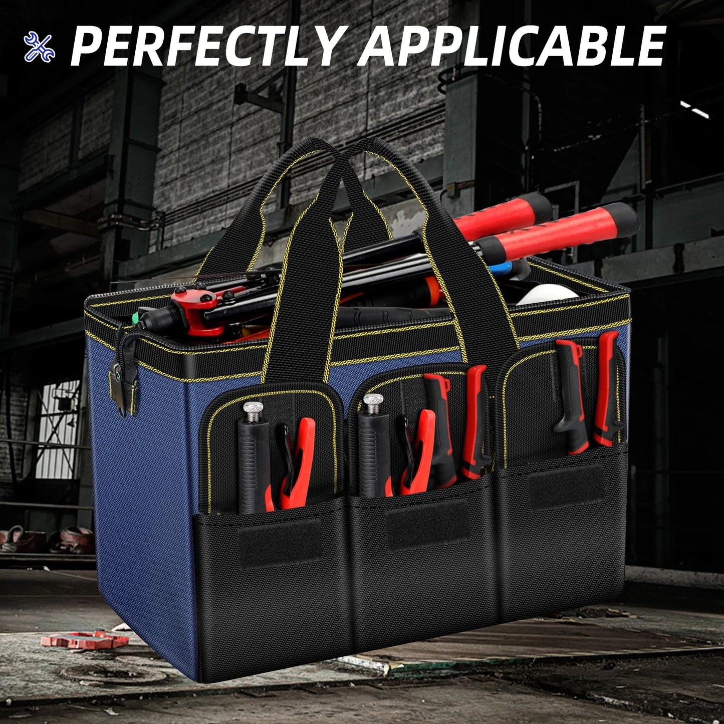Multifunctional Electrician Tool Bag – Waterproof 1680D Oxford, High-Capacity (13–18 in / 31–42 cm)
