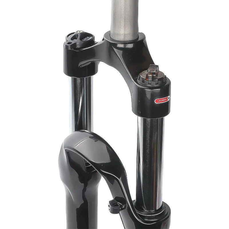 Mountain Bike Suspension Fork 26/27.5/29 Inch 100mm Travel Spring-Oil Front Fork Compatible with Disc Brakes