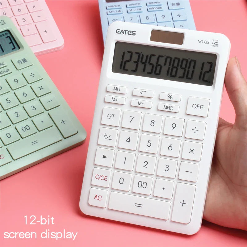 Solar 12-Digit Financial Calculator for Accounting, Students & Office Use