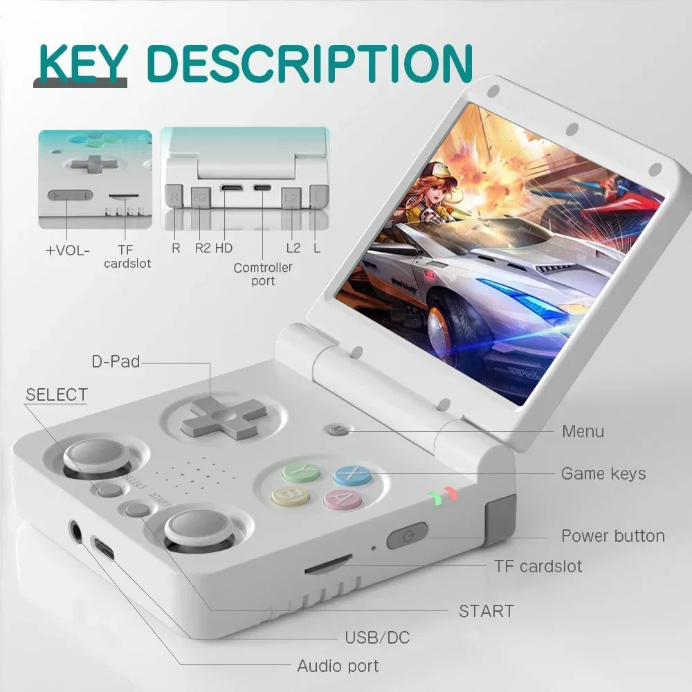 3.5-inch (8.9 cm) IPS Handheld Retro Game Console - Linux Onion OS, 5000+ Built-in Games, Mini HDMI & USB-C Portable