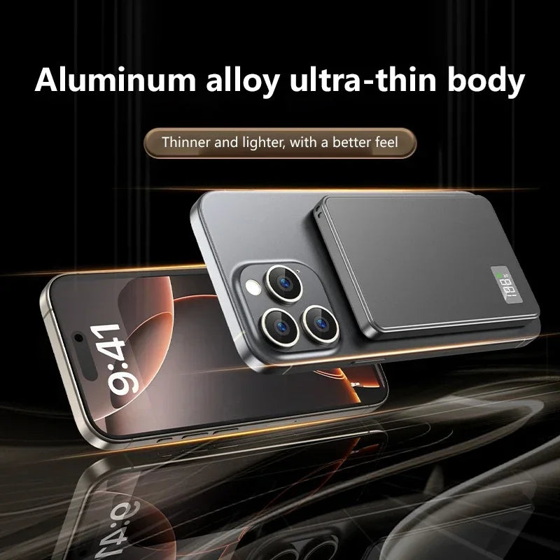 Magnetic Wireless Power Bank 50,000mAh PD25W Slim Portable Charger for MagSafe iPhone & Samsung