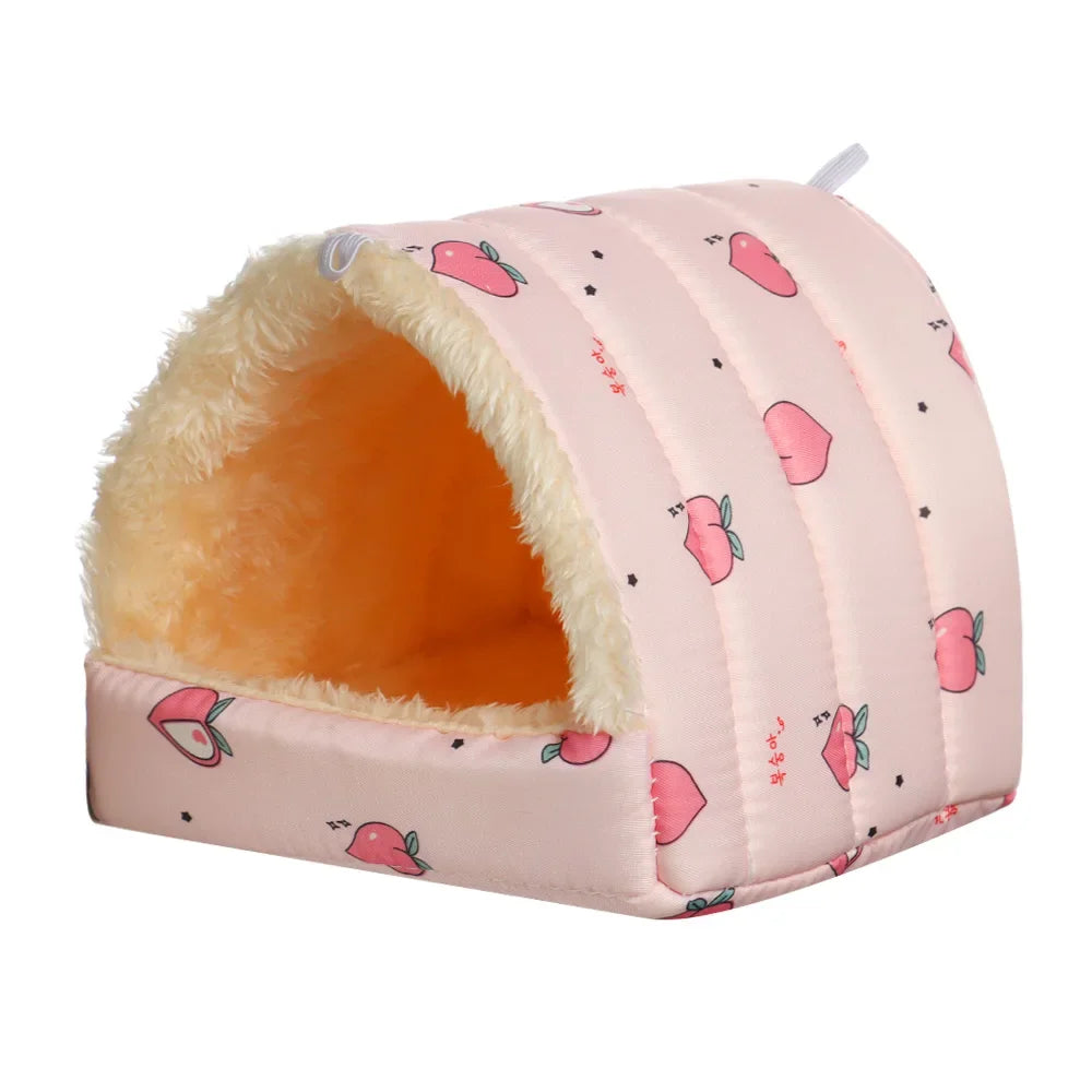 Hanging Cotton Nest Bed for Small Pets - Warm Flannel Hamster & Guinea Pig House (S/M/L/XL; 3.15–7.87 in / 8–20 cm)