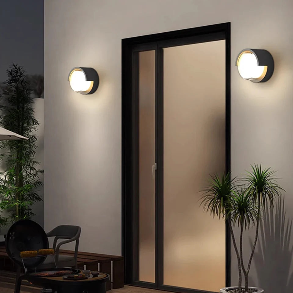 LED Wall Lamp with Radar Motion Sensor – 6W/12W AC85-265V, Warm & Cold White, IP66 Indoor/Outdoor