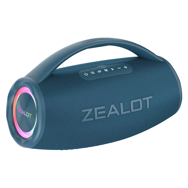 80W Portable Bluetooth Speaker 16000mAh Waterproof TWS Subwoofer with USB/TF/AUX and RGB Light