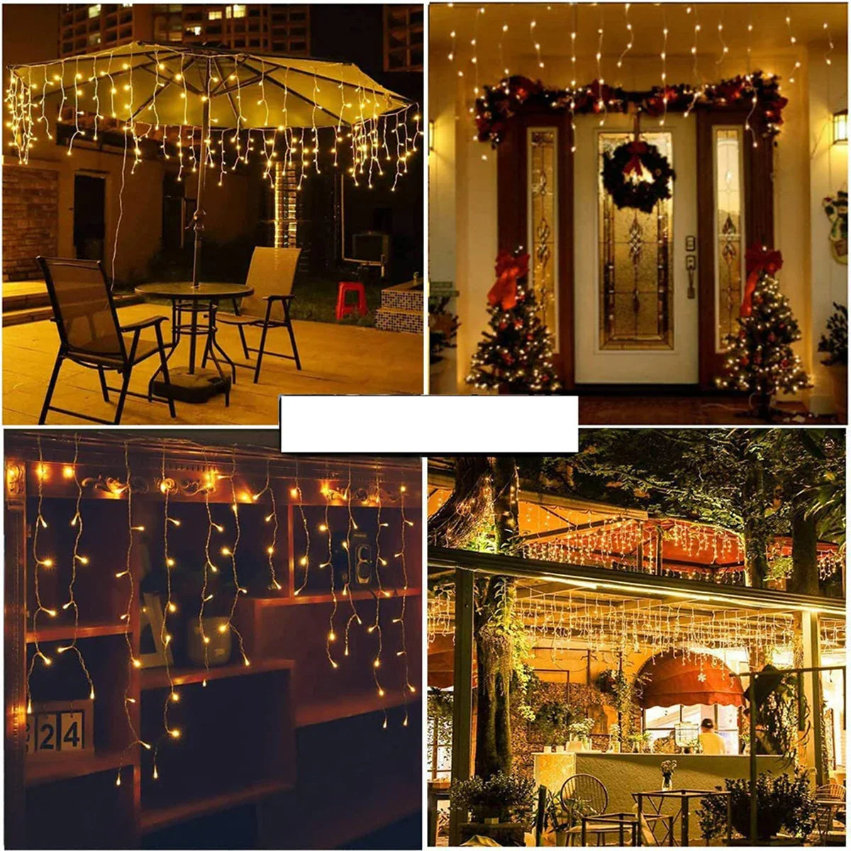 Waterproof LED String Lights 3.5–25m (11.5–82 ft) | Warm White / Cold White / Multicolor | 8 Modes IP65 EU Plug