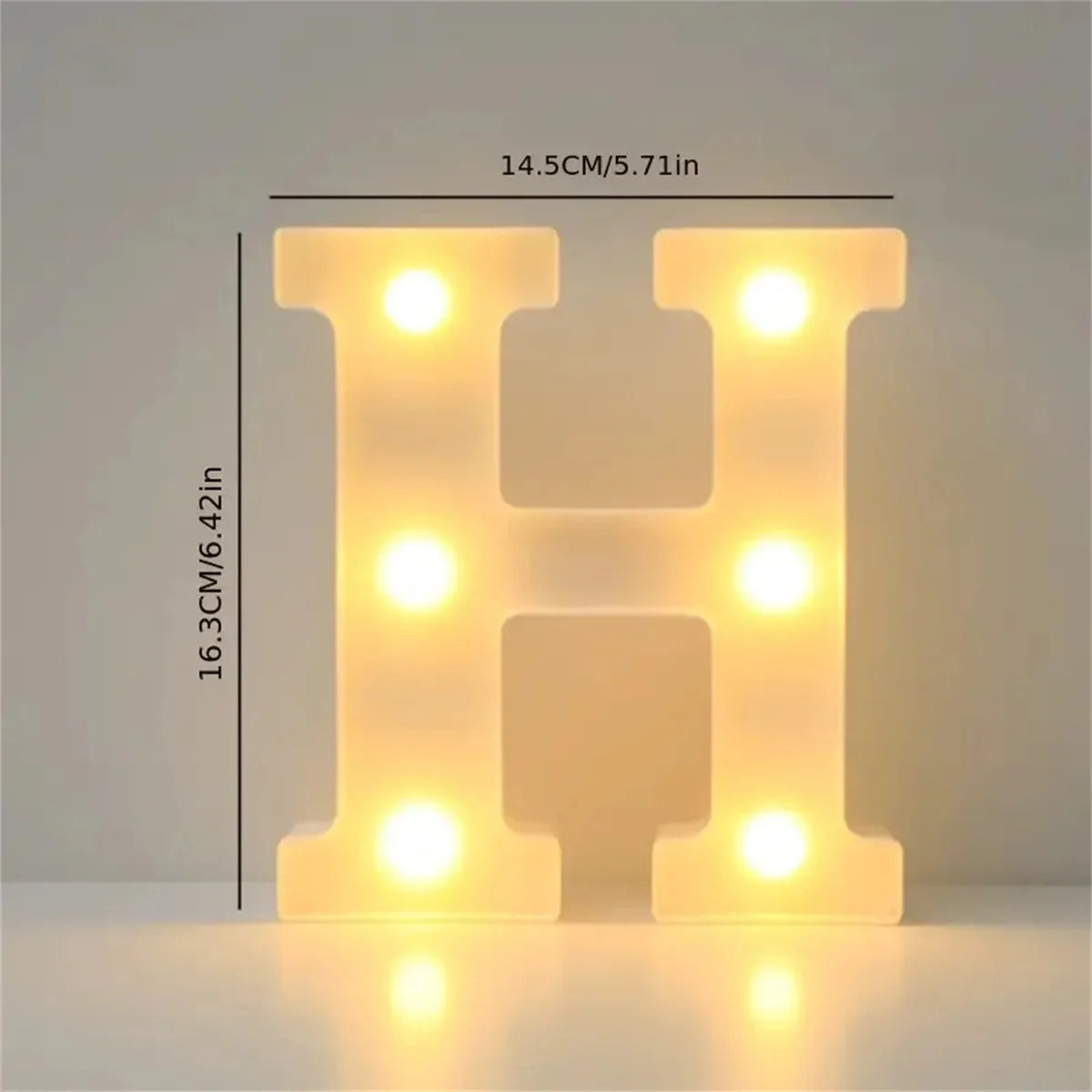 16cm (6.3 in) LED Marquee Letter & Number Light - Battery-Operated Night Lamp for Home, Wedding, Bar & Party Decor