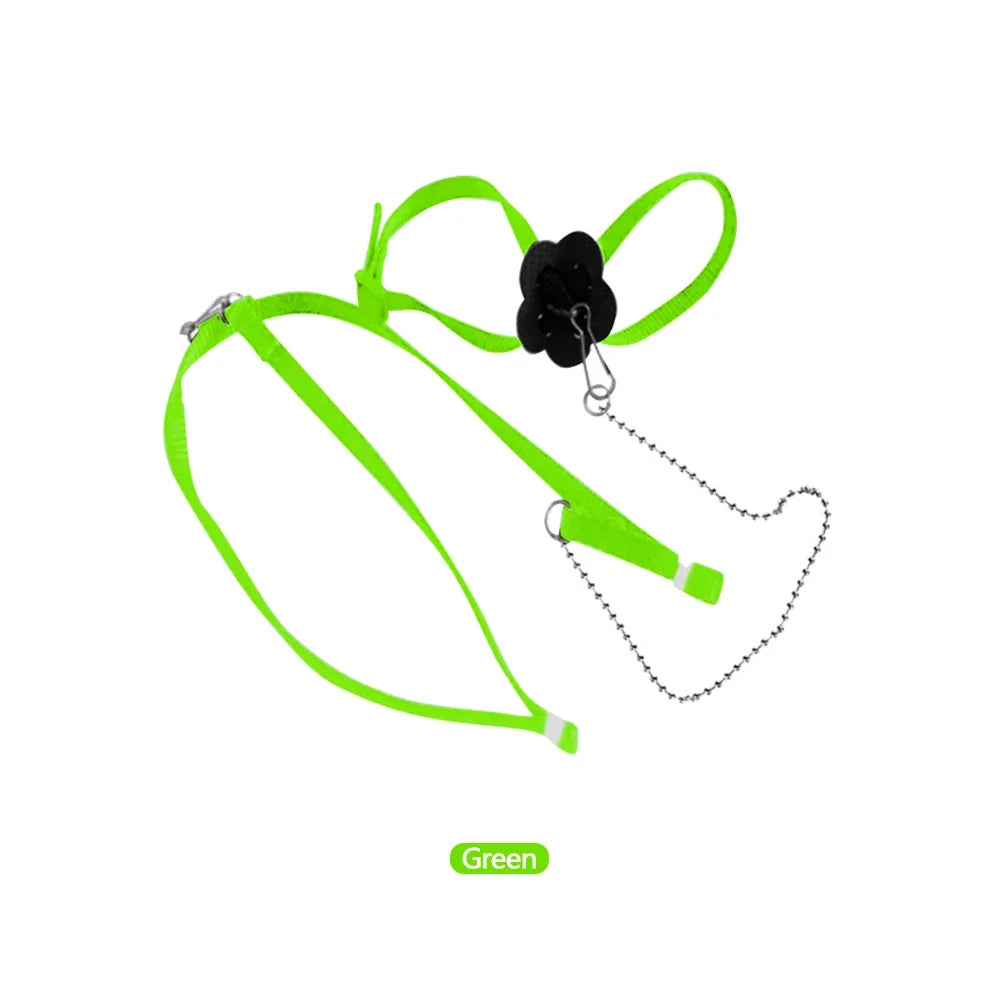 Adjustable Lizard Leash 1.2m (47in) Nylon Traction Rope for Small Reptiles & Exotic Pets
