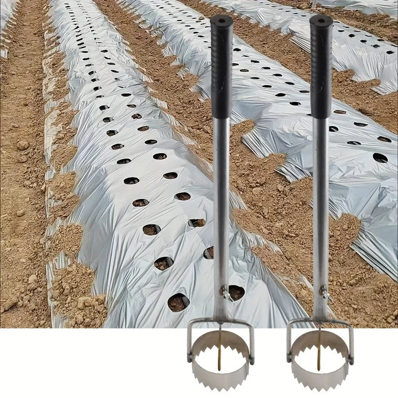 Durable Metal Greenhouse Film Puncher - Plastic Film Puncture Tool for Garden & Greenhouse Maintenance