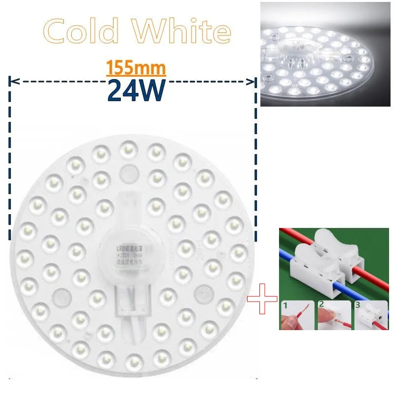LED Round Panel Ceiling Light - Slim Circular Flush Mount, 12W 18W 24W 36W 50W, 220–240V