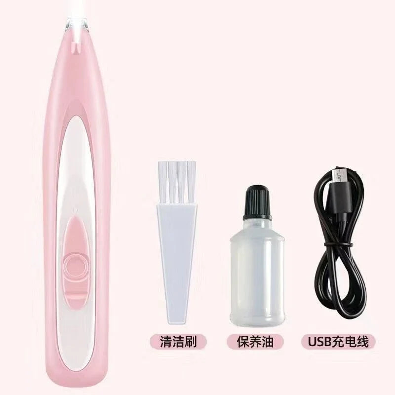 Cordless Dog Grooming Clippers — 18mm (0.71 in) Wide Blade, LED Light & LCD Display, Low-Noise Rechargeable Pet Paw Trimmer