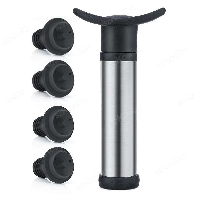 Wine Vacuum Stopper – Black Silicone Rubber Wine Saver Bottle Stopper, Fits 20–25 mm (0.79–0.98 in)