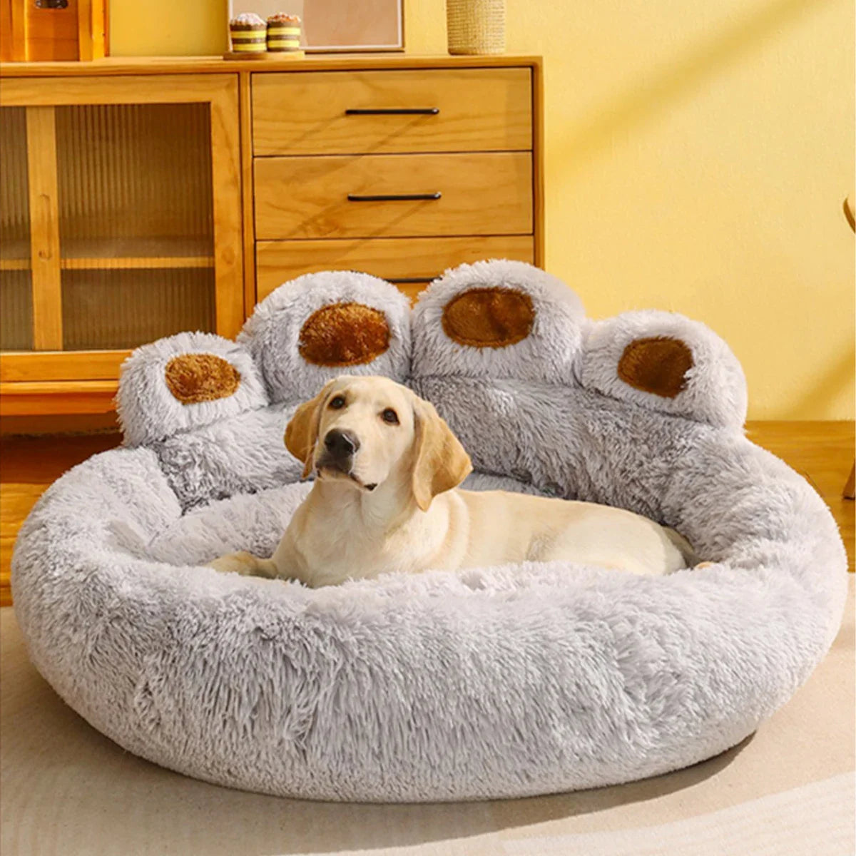 Fluffy Winter Pet Bed Large Plush Dog & Cat Sofa Bed Kennel Mat Cozy Puppy Basket