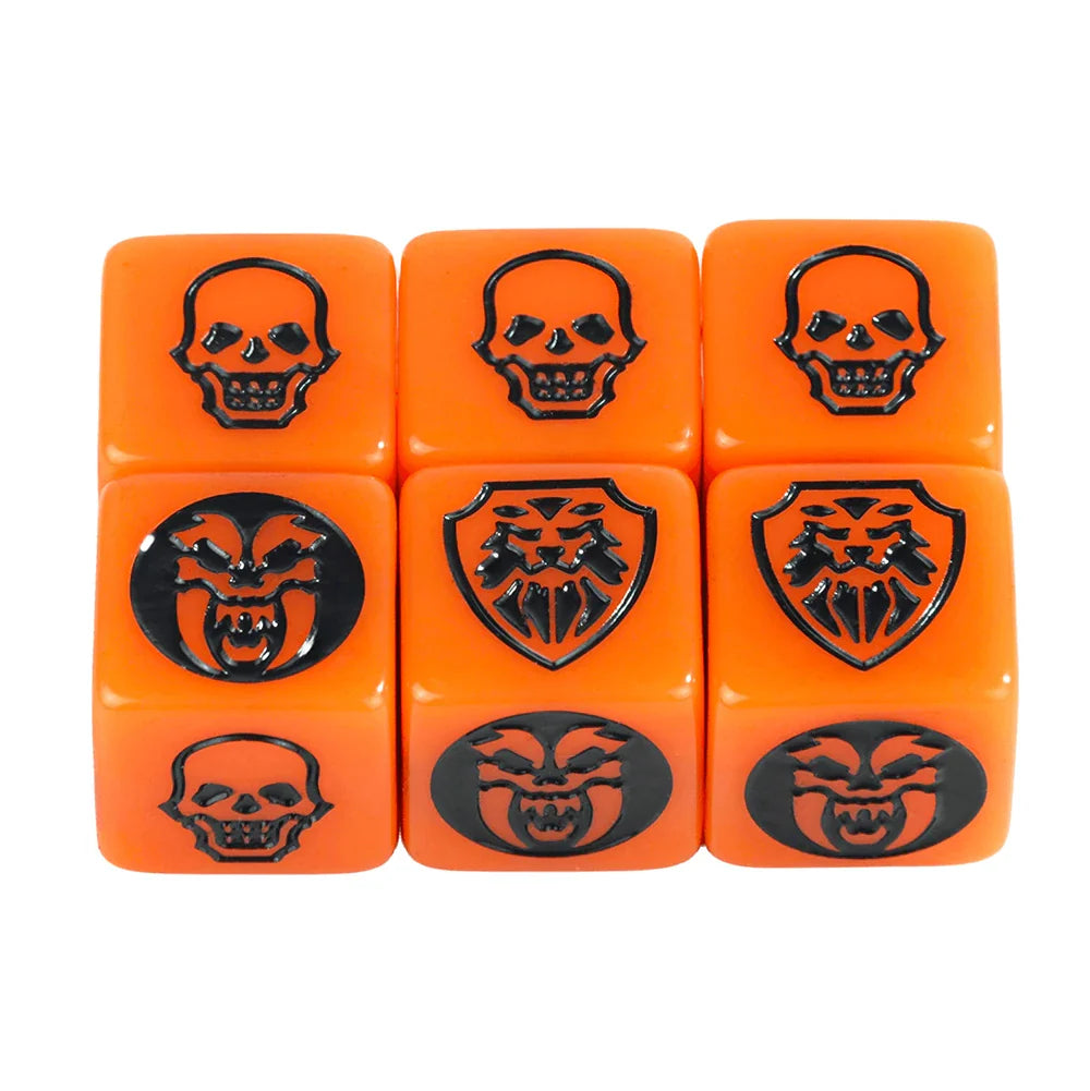 6-Pack 16mm D6 Game Dice - Transparent, Opaque & Marble Colors for Board Games & Tabletop RPGs