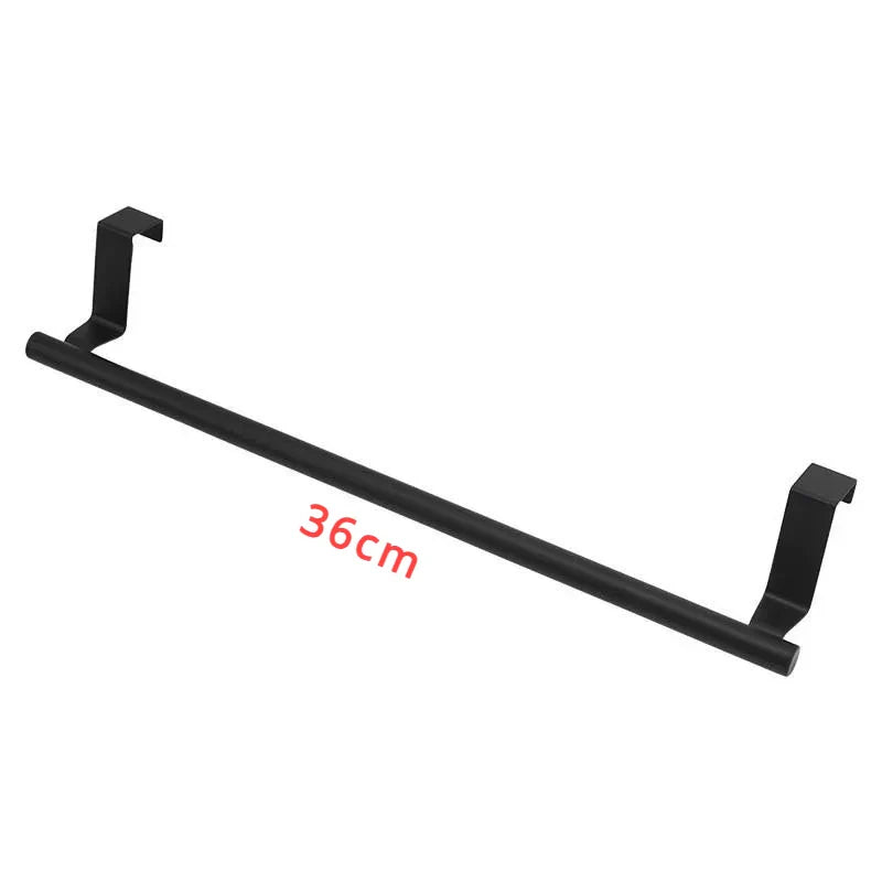 Stainless Steel Over-Cabinet Towel Bar - No-Drill Over-Door Towel Rack for Kitchen & Bathroom (9.4"/24 cm, 14.2"/36 cm)