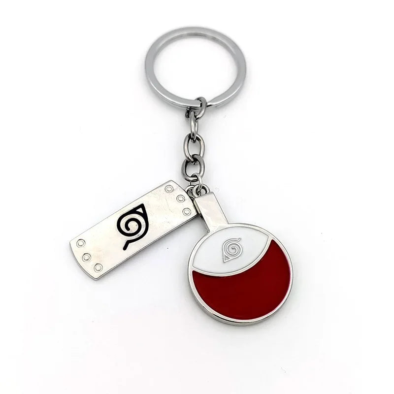 Anime Ninja Keychain Set: Kunai, Shuriken & Red Cloud Charms for Backpack, Car & Keys