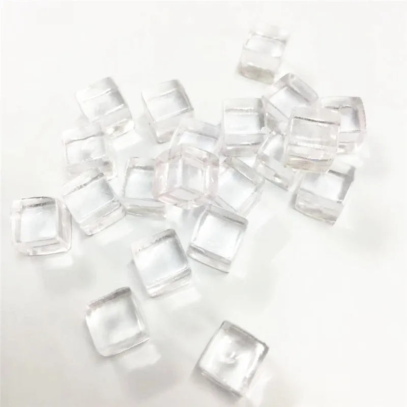 50-Pack 8mm Acrylic Cube Dice (0.31in) – 25 Translucent Colors Clear Game Pieces for Board Games & Crafts