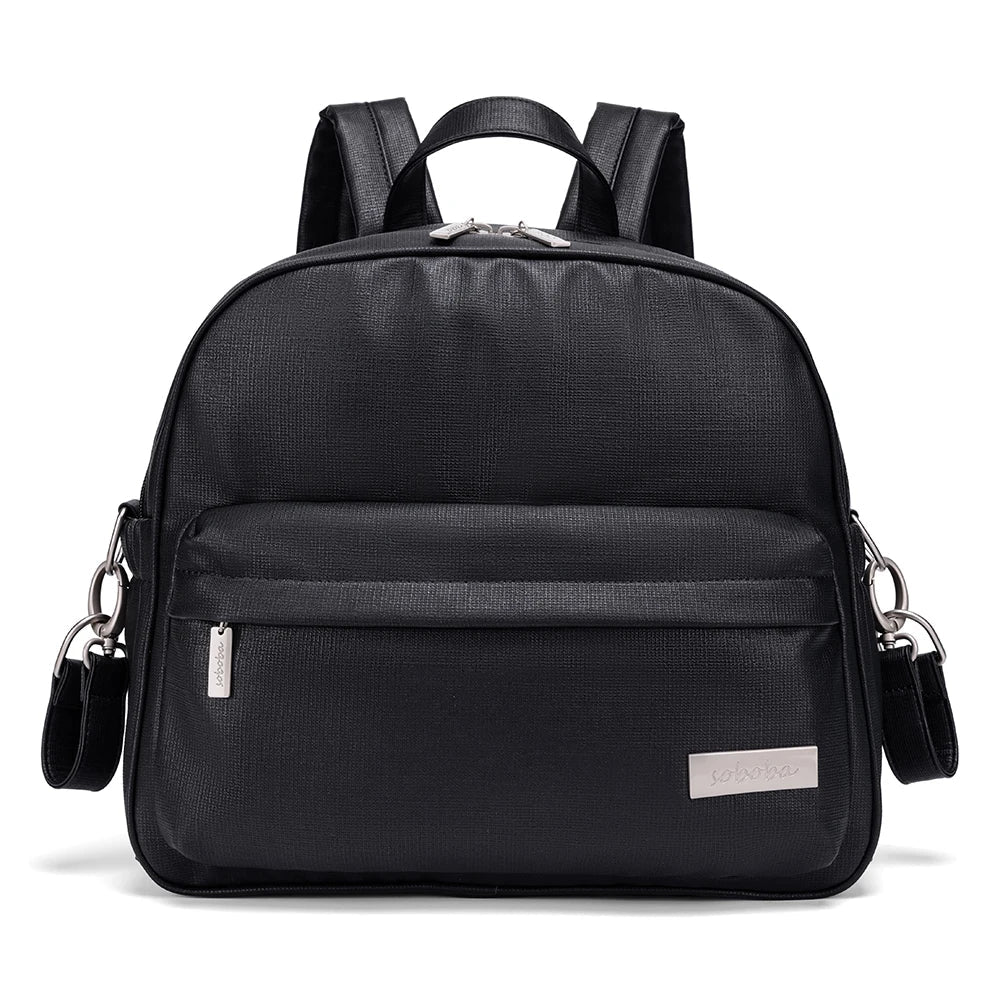 Stylish Waterproof Diaper Backpack for Women — Large Capacity Multi-Functional Nappy Changing Bag with 2 Straps