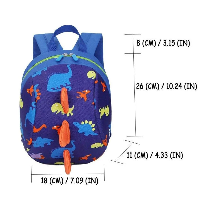 Toddler Dinosaur Safety Harness Backpack with Detachable Leash – Kids Anti-Lost Preschool School Bag
