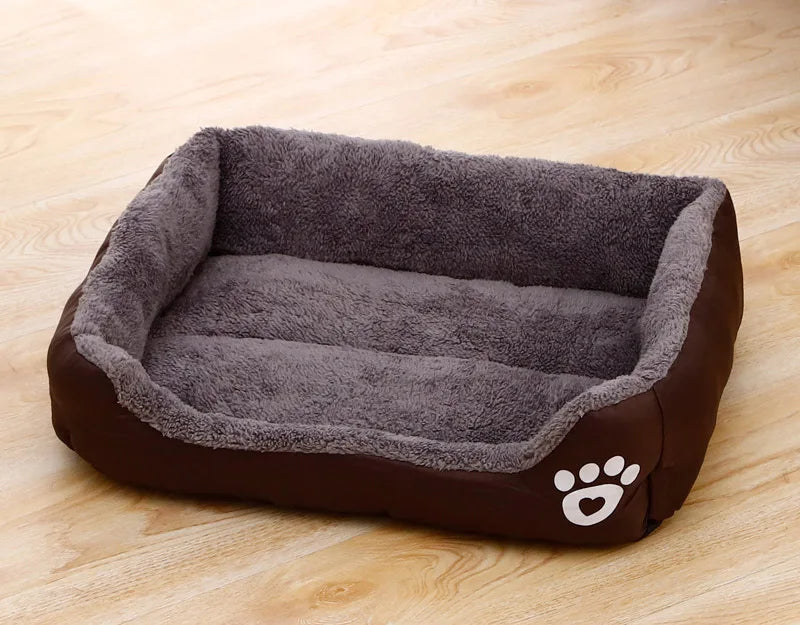 Large Plush Pet House Bed — Deep Sleeping Calming Dog & Cat Cushion for Puppies and Small Breeds (Chihuahua)
