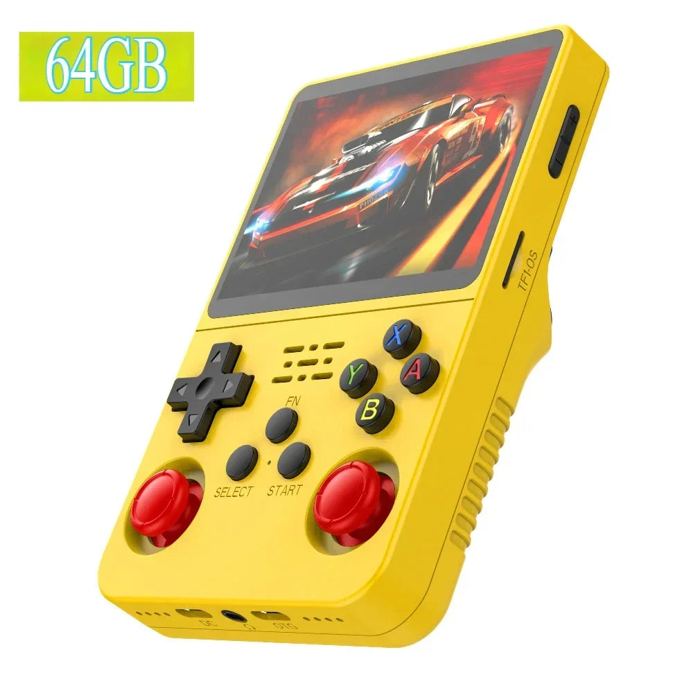 Retro Handheld Game Console 3.5" IPS (8.9 cm) 64GB Portable Linux Player, Preloaded 15,000+ Games, USB-C Charging