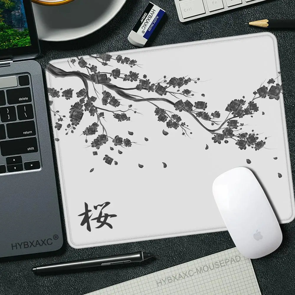 Cherry Blossom (Sakura) 45×40 cm (17.7×15.7 in) Non-Slip Stitched-Edge Gaming Mouse Pad Desk Mat