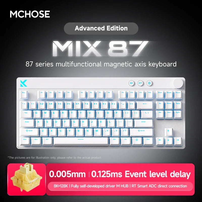 78-Key Hot-Swap Mechanical Gaming Keyboard with Magnetic Switches, PBT Keycaps & RGB USB