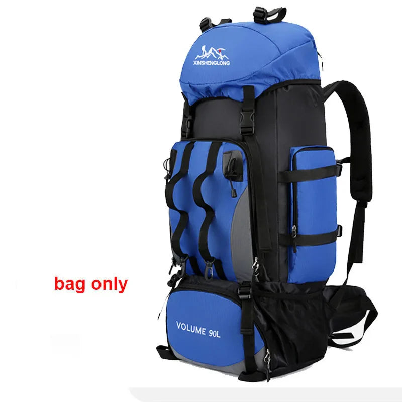 90L Waterproof Hiking Backpack - Large Capacity Trekking Rucksack for Camping & Travel (Unisex)