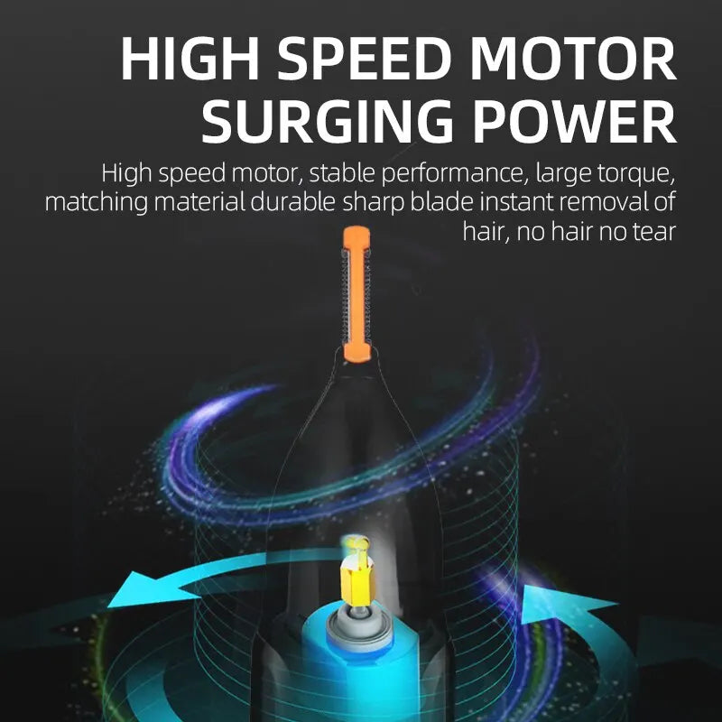 3-in-1 Rechargeable Nose & Ear Trimmer with Beard Trimmer, Micro Shaver and Eyebrow Groomer — Personal Grooming Kit