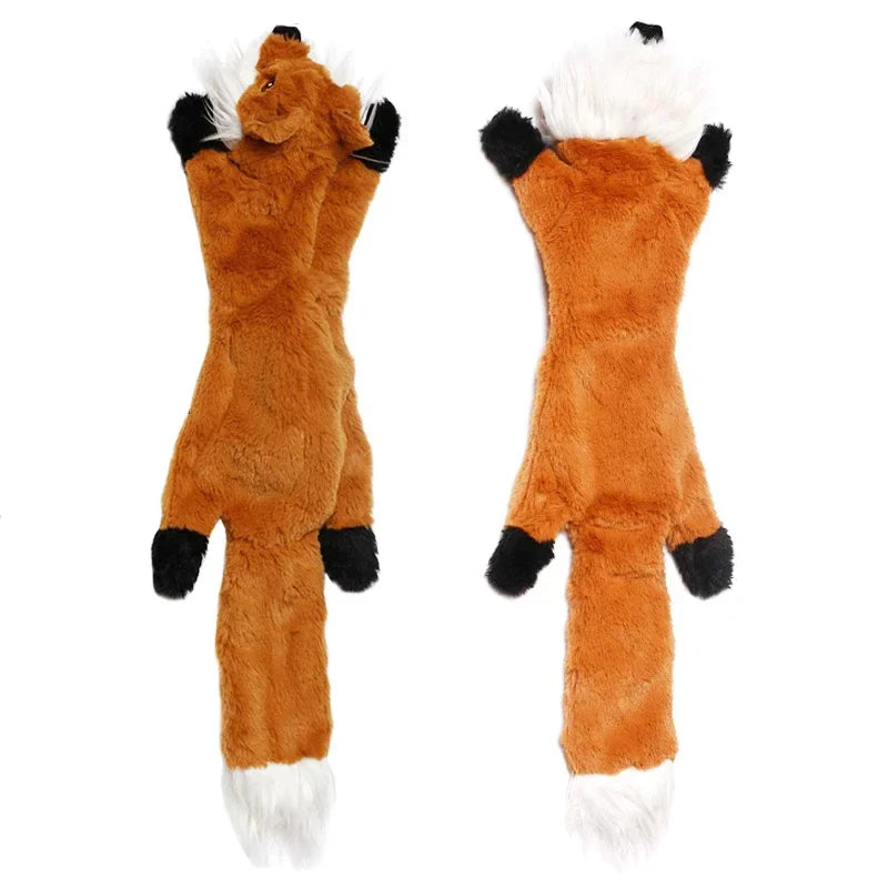 45cm (17.7in) Lifelike Plush Squeaky Dog Toy — No Stuffing Durable Crinkle Chew Toy with Built-In Squeakers