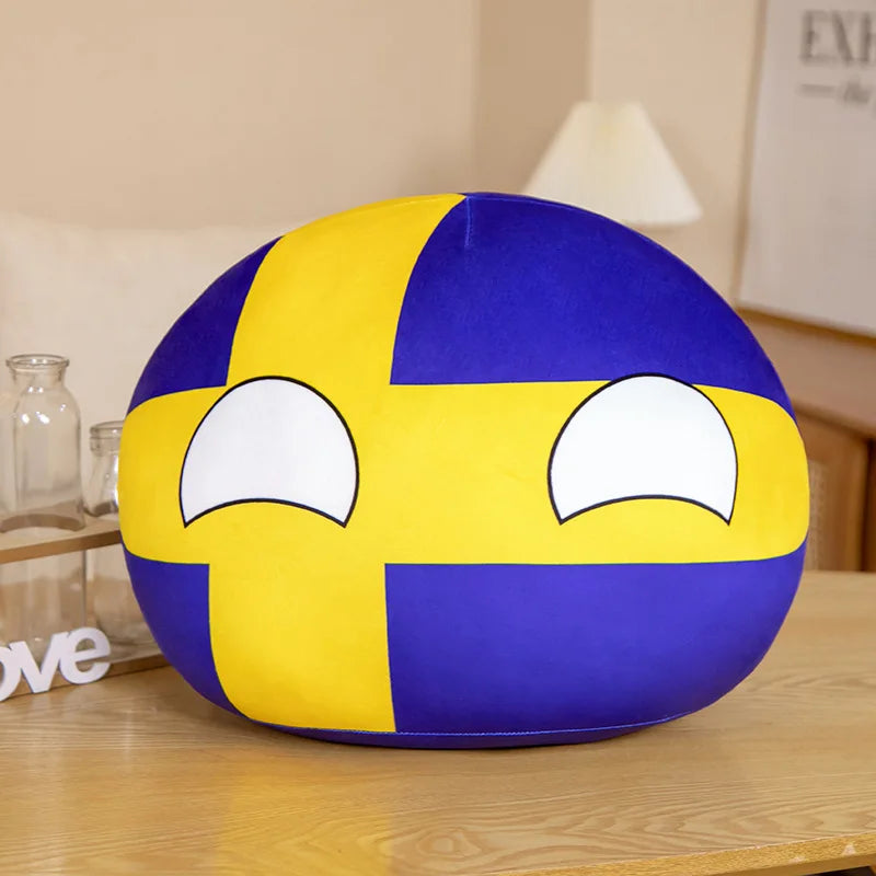 Polandball Countryball Plush Keychain 10 cm (3.9 in) 70 Designs Country Ball Pendant Stuffed Toy for Kids