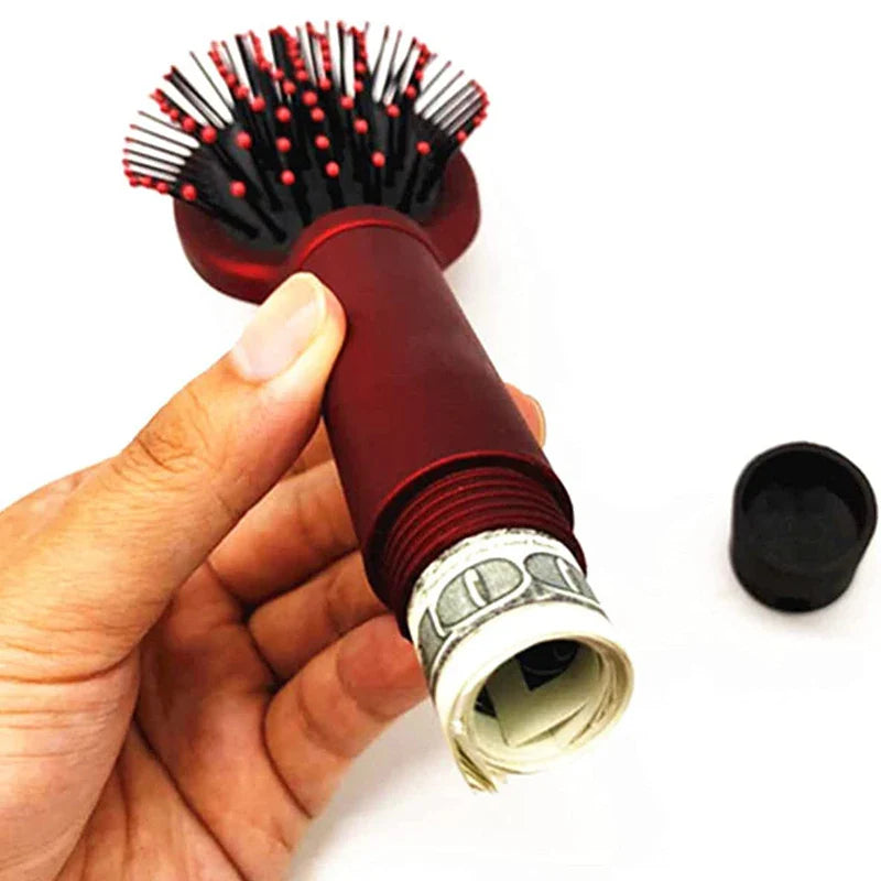 Hidden Stash Hair Brush Safe - Discreet Diversion Hair Comb with Secret Compartment for Cash, Jewelry & USB