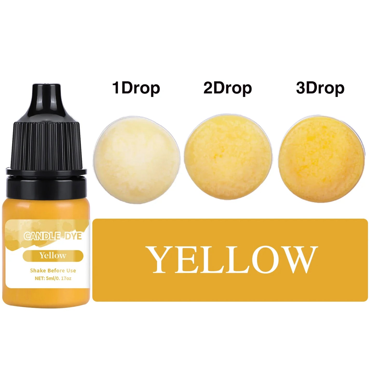 5ml (0.17 fl oz) Candle Dye Liquid Colorant – Non-Toxic High-Concentration Pigment for Soy Wax, Soap & Candle Making