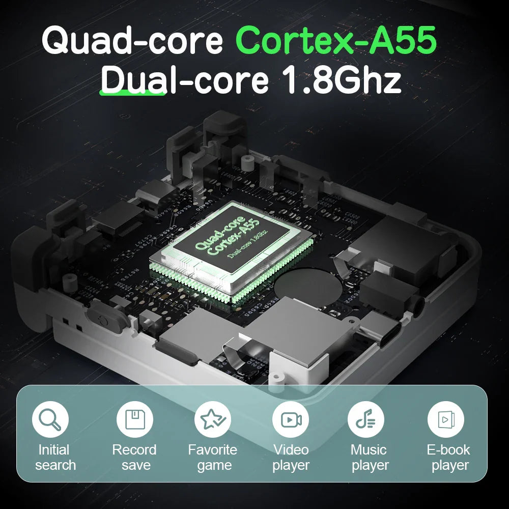3.5-inch IPS Handheld Retro Game Console – Linux Onion OS, Bluetooth, Mini HDMI, 64GB TF Card Included