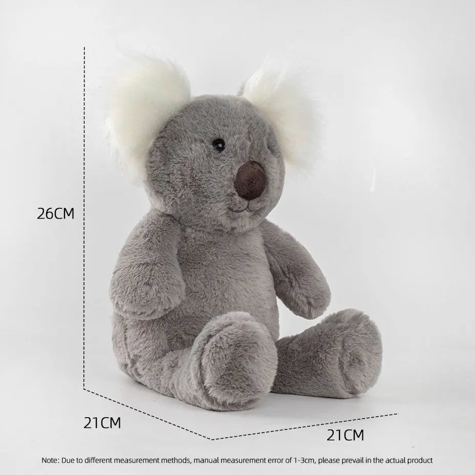Long-Arm Weighted Plush Animal Pillow – Soft Fluffy Raccoon, Koala, Bear & Giraffe Cushion