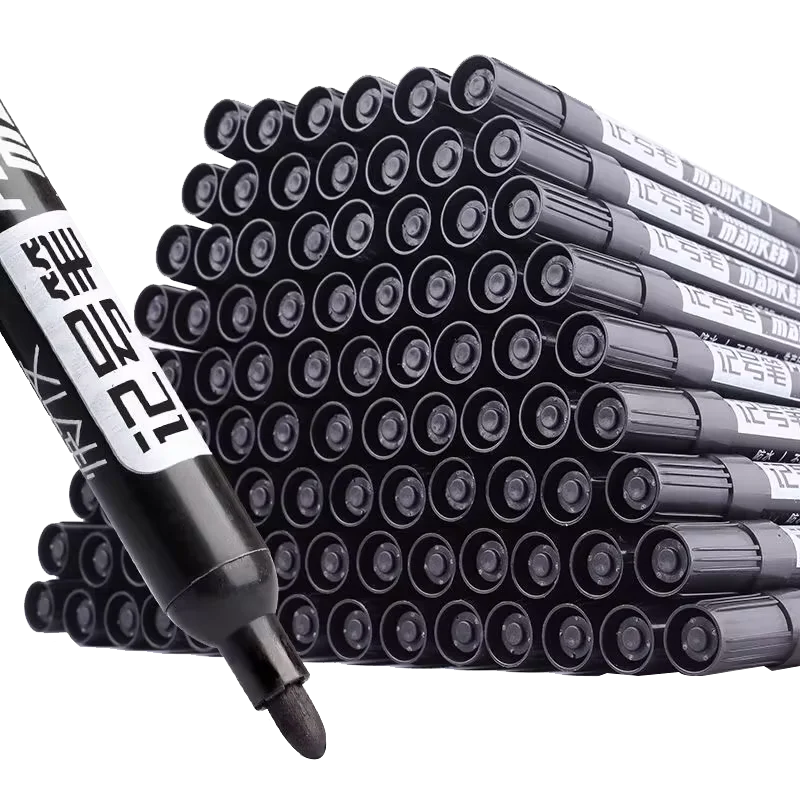 Permanent Paint Marker Pens – Waterproof Black Oil-Based Quick-Dry Markers for Tires & Oily Surfaces (3/9 Pack)