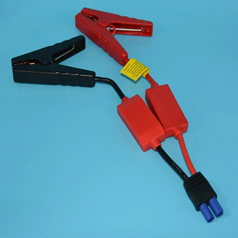 Car Jump Starter Cable – 12.3 in (31.3 cm) Portable 12V Battery Booster Cable with EC5 Plug & Alligator Clamps