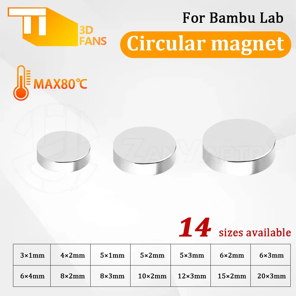Circular Magnet DIY Parts for 3D Printers — Magnetic Hardware & Replacement Magnets