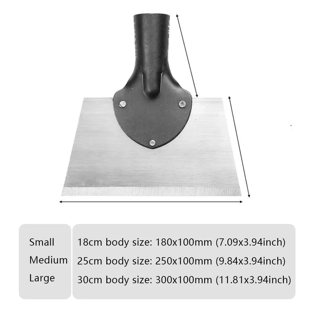 30cm (11.8in) Multifunctional Garden Shovel — Manganese Steel Weed, Deicing & Manure Scraper