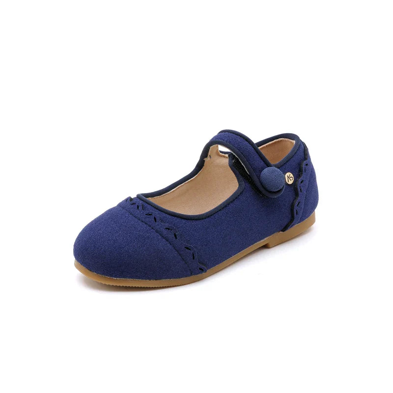 Kids Mary Jane Loafers - Girls & Boys Slip-On Lace School Flats, Black